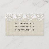  Visitekaartjes van linnen en kant (Achterkant)