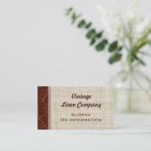 Visitekaartjes van  linnen en leder (Staand voorkant)