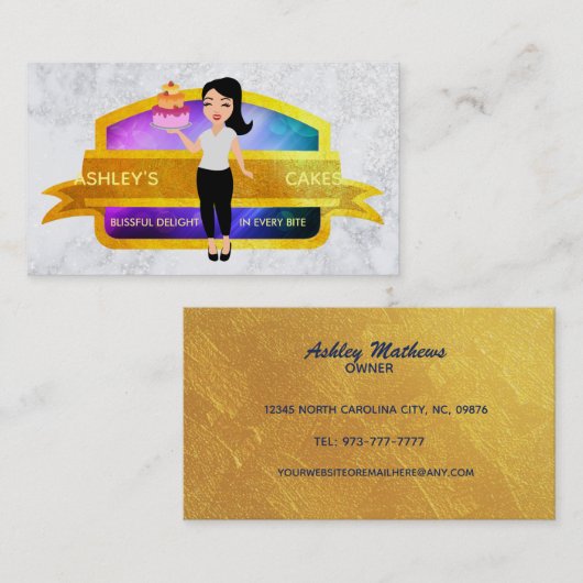 Visitekaartjes van Logo van koekjes (Voorkant / Achterkant)