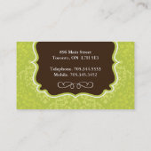 Visitekaartjes van Lovely Damask Cupcake (Achterkant)