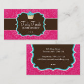 Visitekaartjes van Lovely Damask Cupcake (Voorkant / Achterkant)