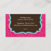 Visitekaartjes van Lovely Damask Cupcake (Achterkant)