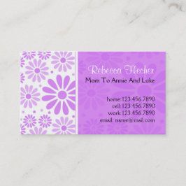 Visitekaartjes van mama - lavender Flowers Contactkaartje