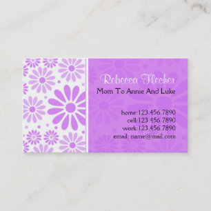 Visitekaartjes van mama - lavender Flowers Contactkaartje