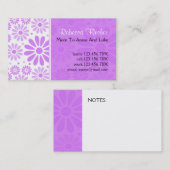 Visitekaartjes van mama - lavender Flowers Contactkaartje (Voorkant / Achterkant)