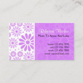 Visitekaartjes van mama - lavender Flowers Contactkaartje