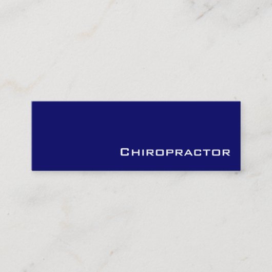 Visitekaartjes van marinewitte Chiropractor (Voorkant)