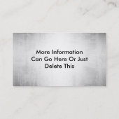 Visitekaartjes van metalen Borden (Achterkant)