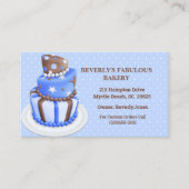 Visitekaartjes van moderne blauw-kookbakkerijprodu (Voorkant)