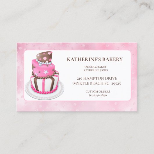 Visitekaartjes van moderne kookbakkerijproducten (Voorkant)