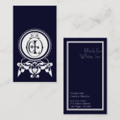 Visitekaartjes van Monogram Vlaanderen [CL blauw] (Voorkant / Achterkant)