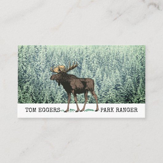 Visitekaartjes van Moose and Trees Ranger (Voorkant)
