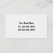 Visitekaartjes van muzikanten (Achterkant)