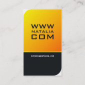 Visitekaartjes van Natalia (Achterkant)