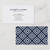 Visitekaartjes van Navy Blue Classy (Voorkant / Achterkant)