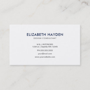 Visitekaartjes van Navy Blue Classy