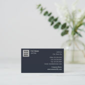 Visitekaartjes van Navy en Silver (Staand voorkant)