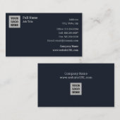 Visitekaartjes van Navy en Silver (Voorkant / Achterkant)