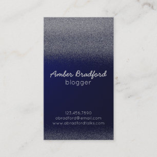 Visitekaartjes van Navy en Silver Glitter