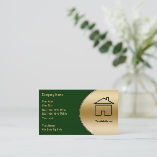 Visitekaartjes van onroerend goed (Staand voorkant)