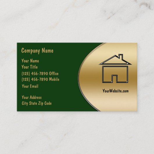 Visitekaartjes van onroerend goed (Voorkant)