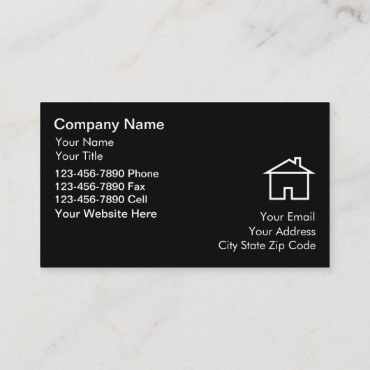 Visitekaartjes van onroerend goed (Achterkant)