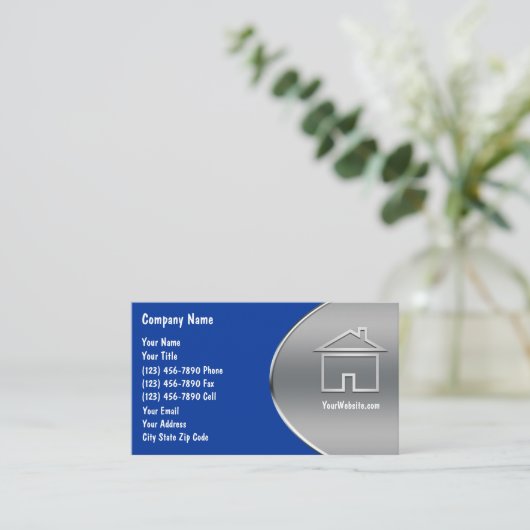 Visitekaartjes van onroerend goed (Staand voorkant)