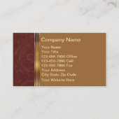 Visitekaartjes van onroerend goed (Voorkant)