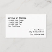 Visitekaartjes van onroerend goed (Achterkant)