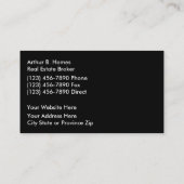 Visitekaartjes van onroerend goed (Achterkant)