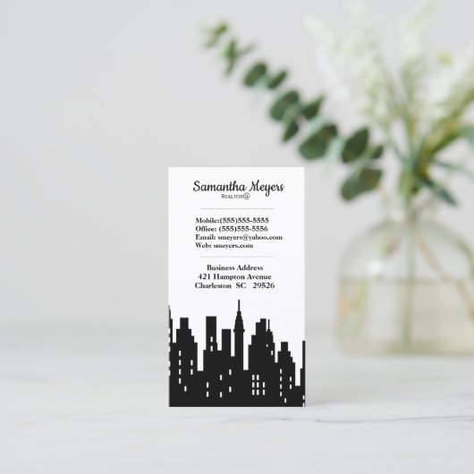 Visitekaartjes van onroerend goed (Staand voorkant)