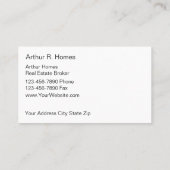 Visitekaartjes van onroerend goed (Achterkant)