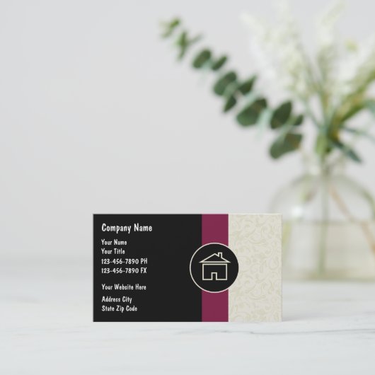 Visitekaartjes van onroerend goed (Staand voorkant)