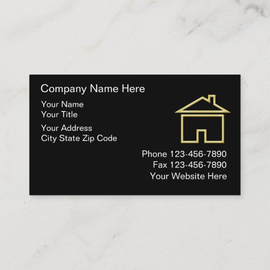 Visitekaartjes van onroerend goed (Achterkant)