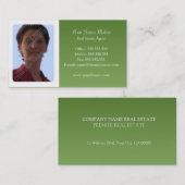 Visitekaartjes van onroerend goed - Olijfgroen (Voorkant / Achterkant)