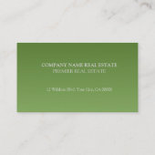 Visitekaartjes van onroerend goed - Olijfgroen (Achterkant)