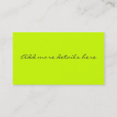 Visitekaartjes van Oranje Zee Shell (Achterkant)