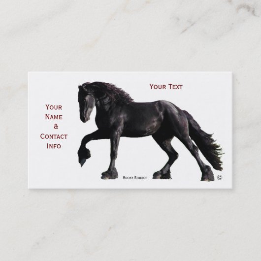 Visitekaartjes van paarden (Voorkant)