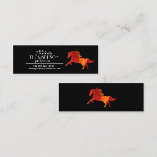Visitekaartjes van paarden (Voorkant / Achterkant)