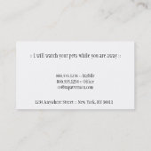 Visitekaartjes van paardenvogelpest (Achterkant)