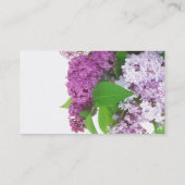 visitekaartjes van paarse bloemen (Achterkant)