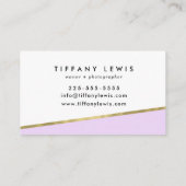 Visitekaartjes van Paarse en goudConfetti (Achterkant)