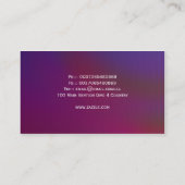 visitekaartjes van paarse gezelschapsdieren (Achterkant)