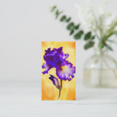 Visitekaartjes van Paarse iris (bloem) (Staand voorkant)