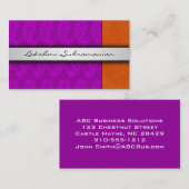 Visitekaartjes van Paisley Peacocks (Voorkant / Achterkant)