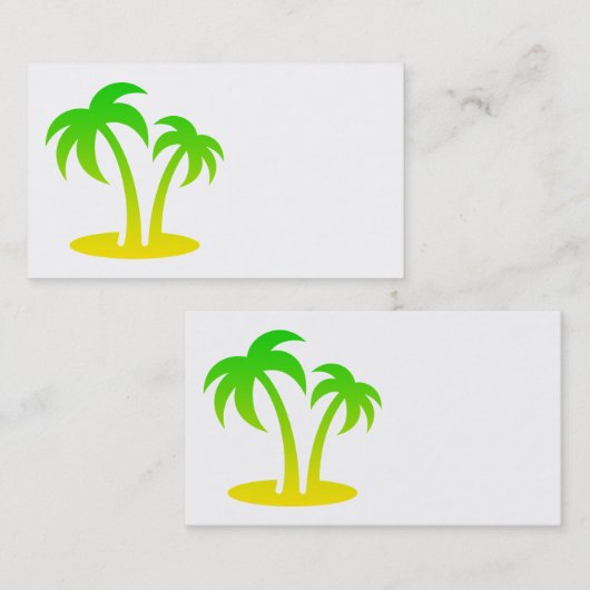 Visitekaartjes van Palm Trees (Voorkant / Achterkant)