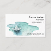 Visitekaartjes van papierbakken voor waterverf (Voorkant)