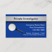 Visitekaartjes van particuliere onderzoekers (Voorkant)