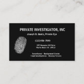 Visitekaartjes van particuliere onderzoekers (Voorkant)