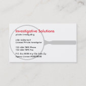 Visitekaartjes van particuliere onderzoekers (Voorkant)